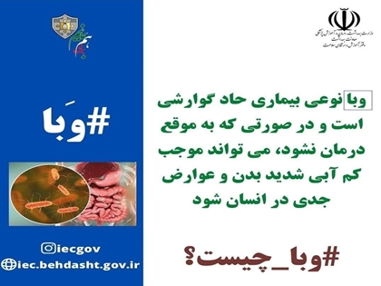 نتایج بررسی بالغ بر ۱۲۰۰ بیمار مبتلا به علائم اسهالی در هفت ماه اخیر، حاکی از عاری بودن شهرستان دزفول از بیماری وبا است.